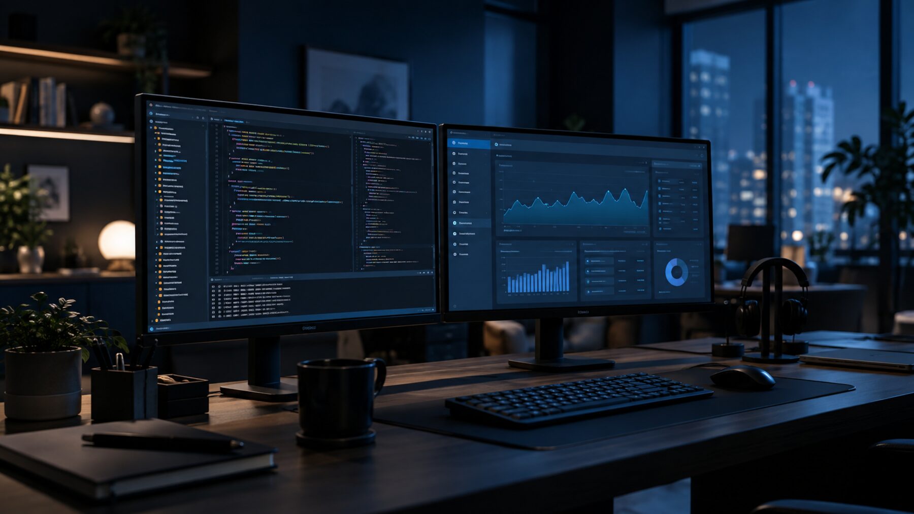 Imagen ilustrativa de un espacio de desarrollo de software
